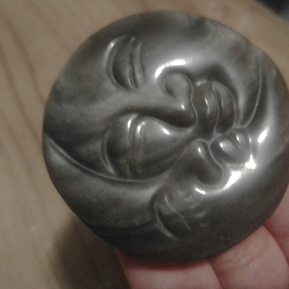 Silver Shein obsidian Moon and sun - Picture 2 of 2